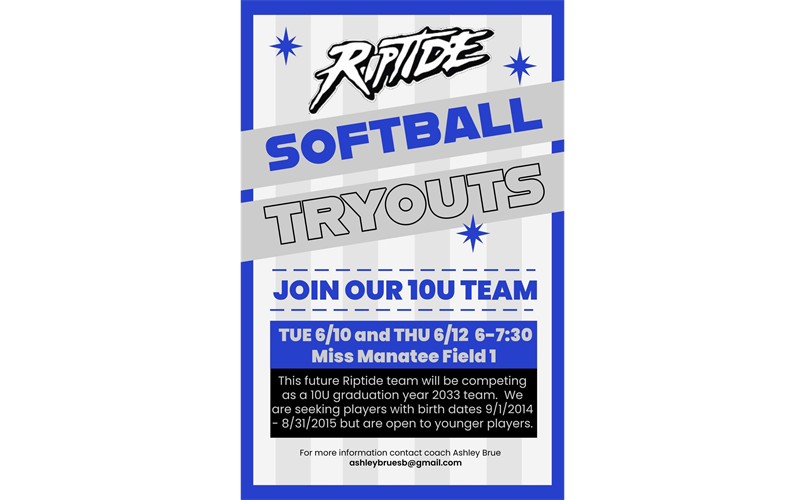 10u Riptide Tryouts 2033 Grad Year